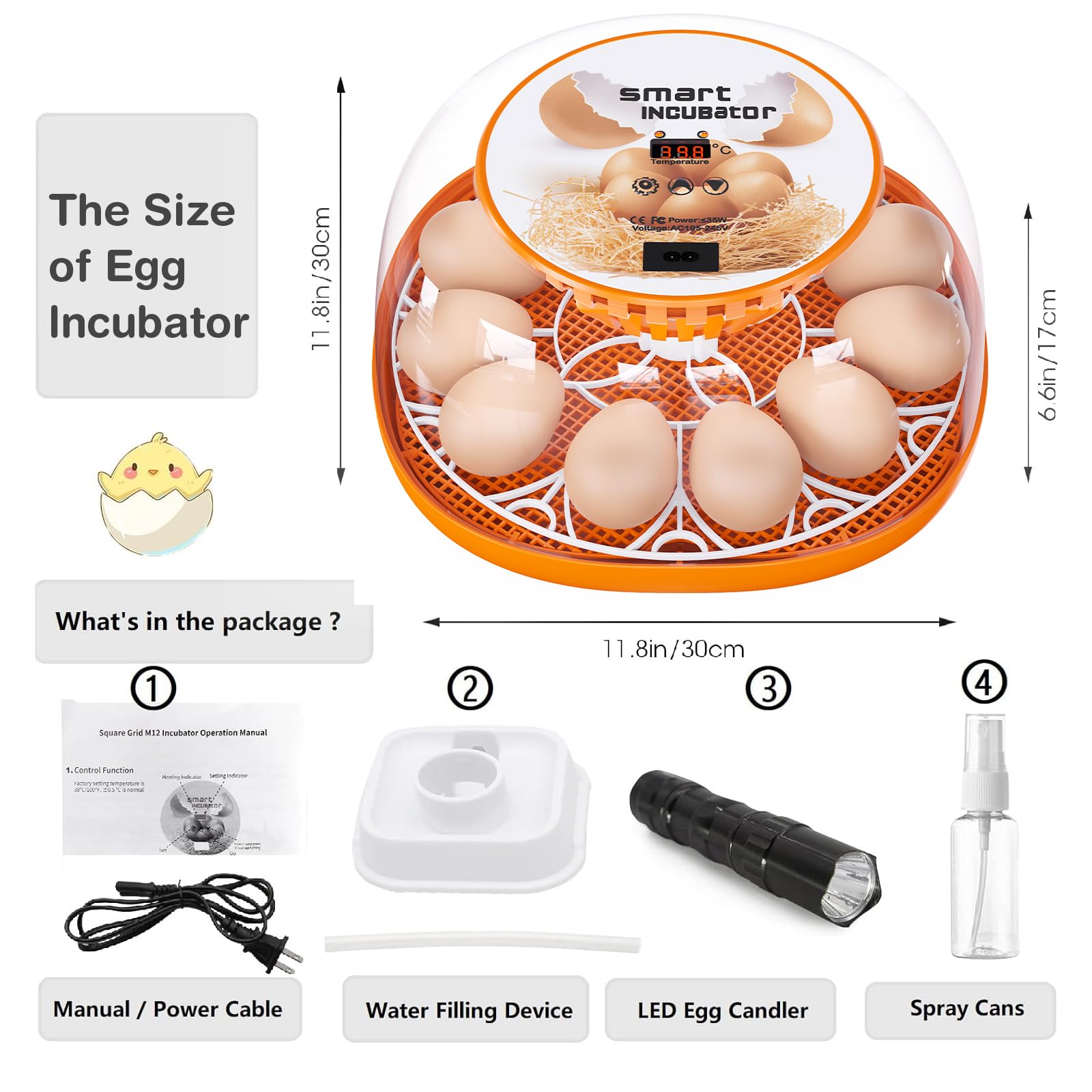 Viowey compact incubator design suitable for home, classroom, or small farm