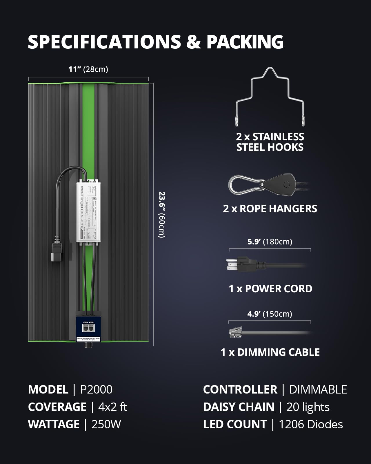 VIPARSPECTRA P2000 plug-and-play setup simplifies installation in any tent.