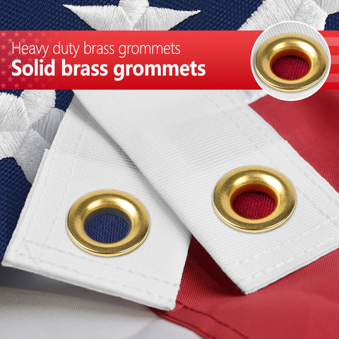VIPMEN embroidered stars flag 3x5 shows dense stitches for a refined look.