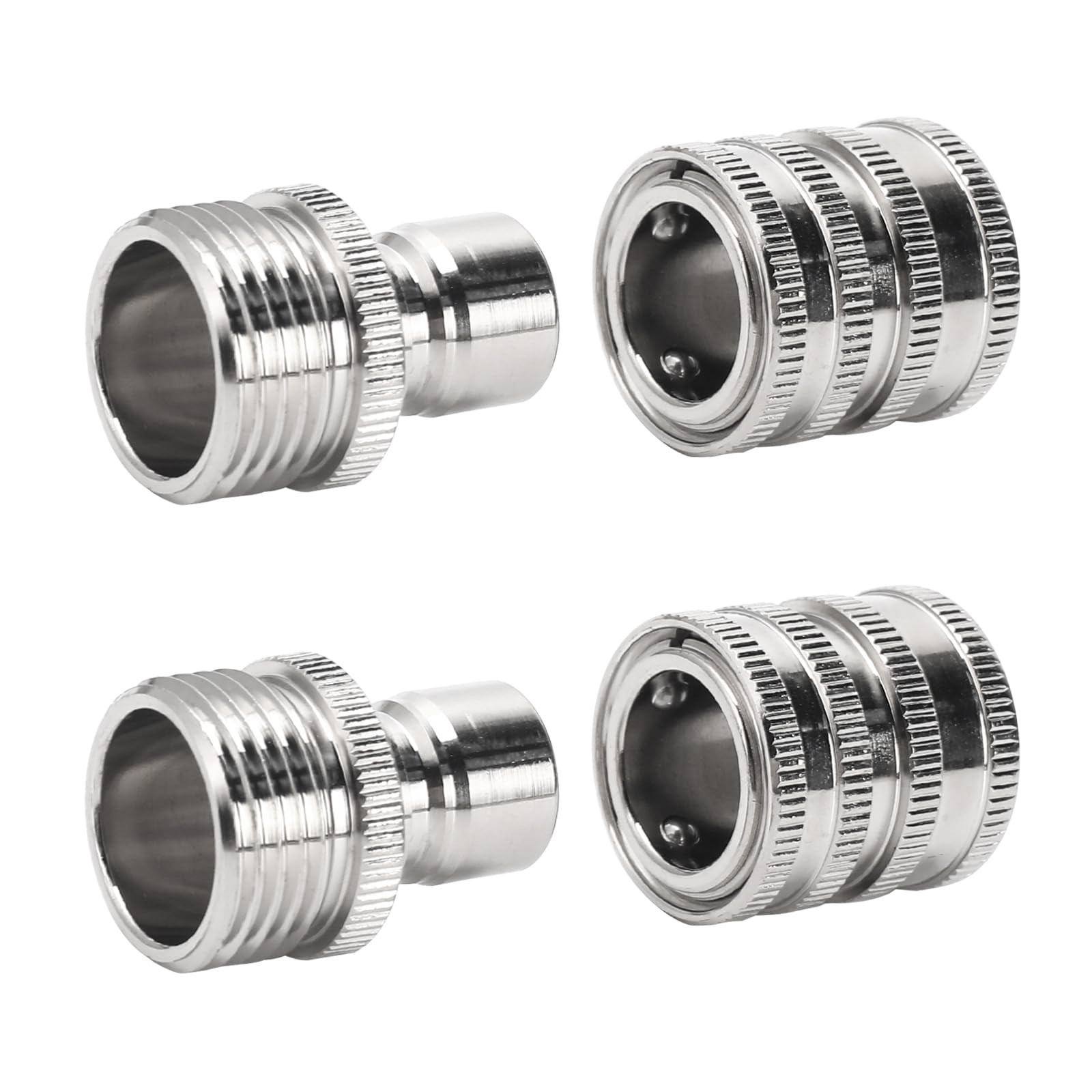 VIPRUSH stainless steel quick connect set assembled, optimized for durable outdoor watering.