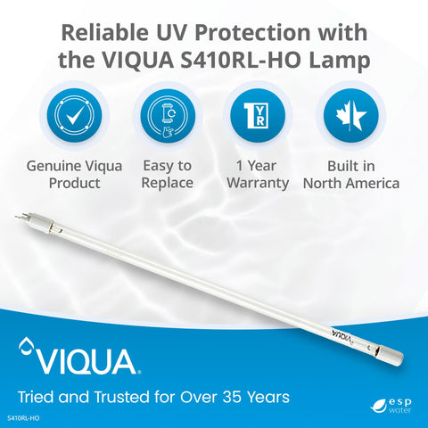 VIQUA lamp in double boxing protects against damage during shipping.