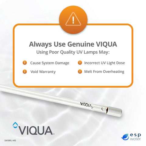UV disinfection action of VIQUA lamp within a compact unit.