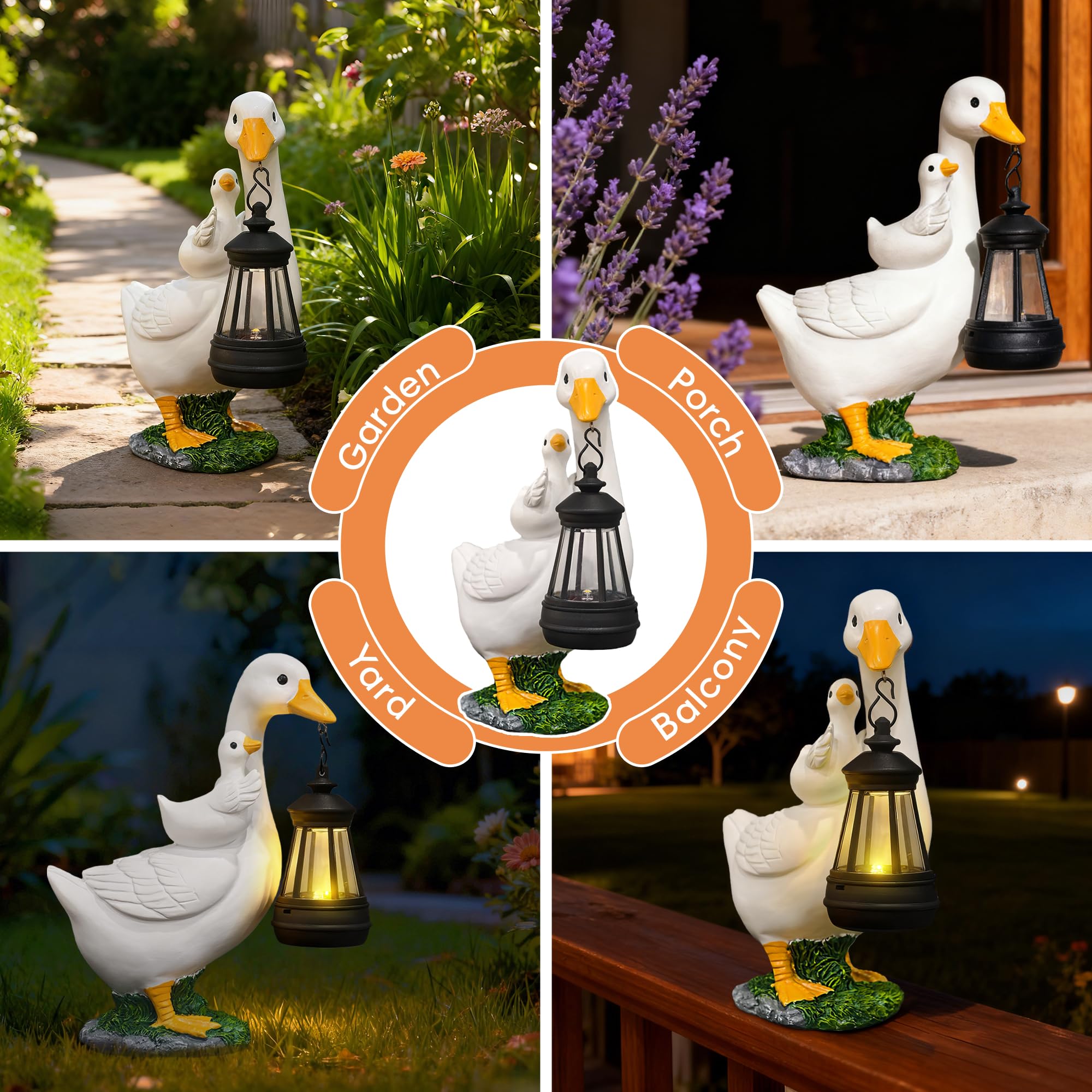 ViQuHaT outdoor yard ornament goose complements patio decor
