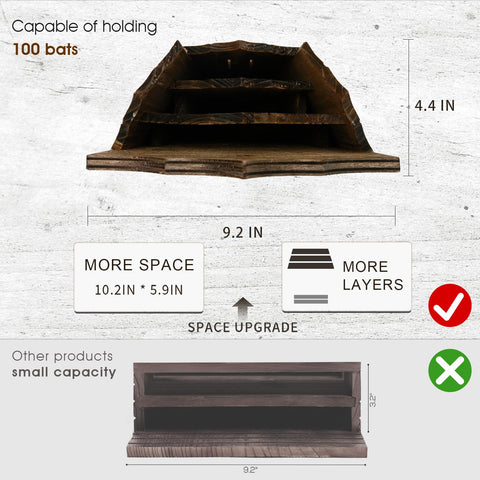 VIREESR bat house entrance slot close-up emphasizes easy access.