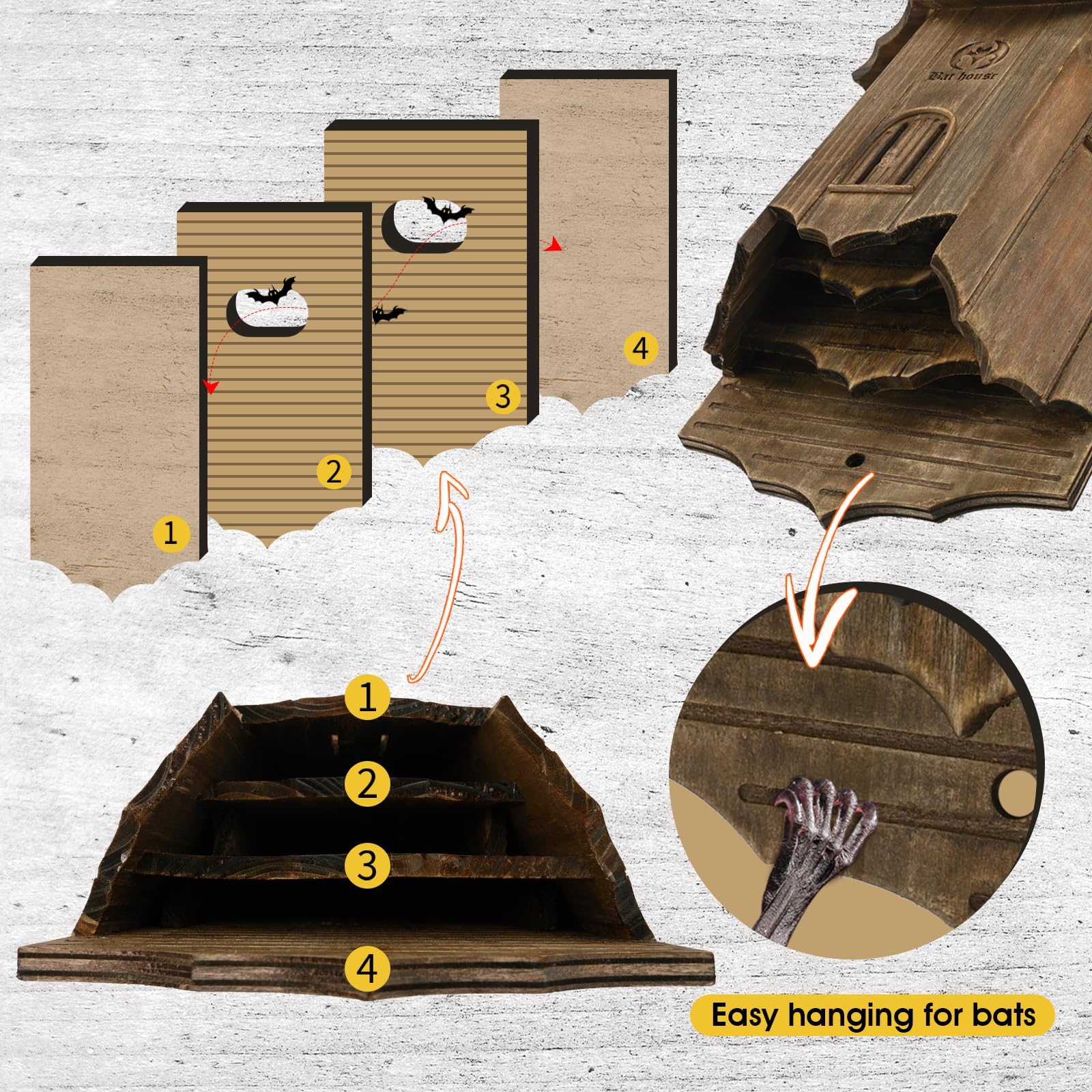 VIREESR waterproof cedar construction highlights durable outdoor habitat.