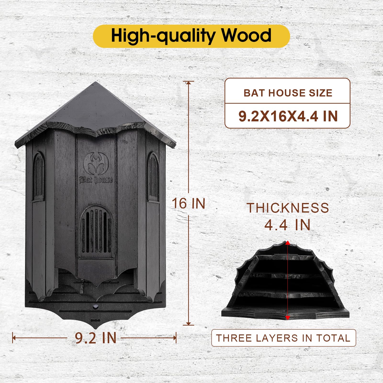 VIREESR easy-install bat box ships assembled for quick mounting
