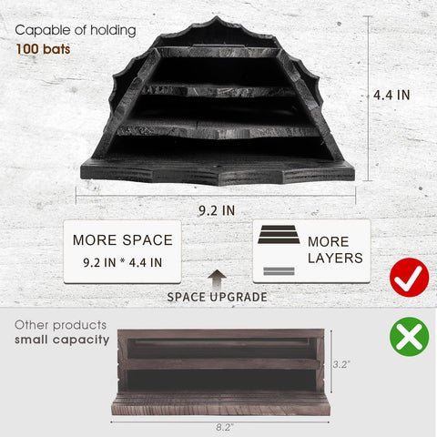 VIREESR waterproof cedar bat housing withstands weather for outdoor use