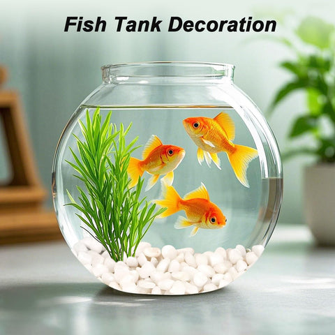 Virekm river rocks used as aquarium decor and display accents.