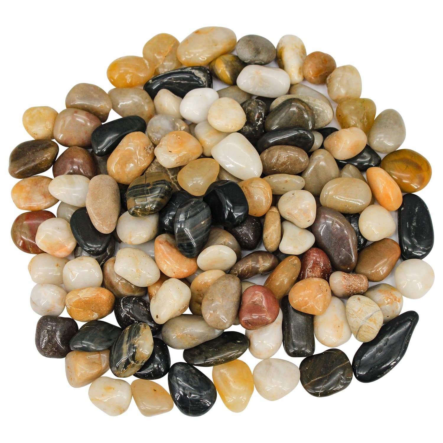 Virekm river rocks showing natural color variation for planters and water features
