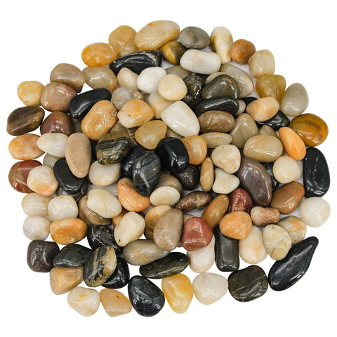 Virekm river rocks showing natural color variation for planters and water features