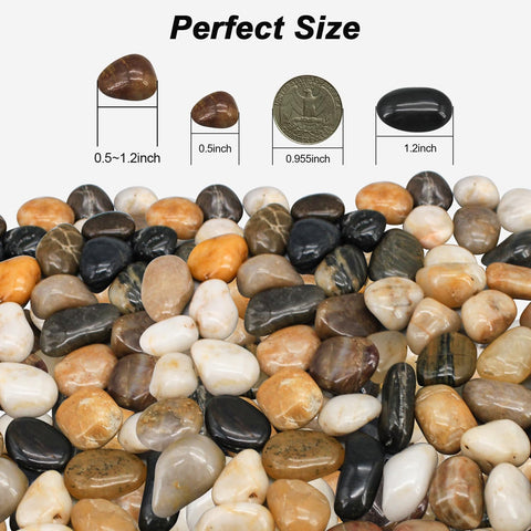 Virekm River Rocks smooth texture enhances tactile indoor decoration.
