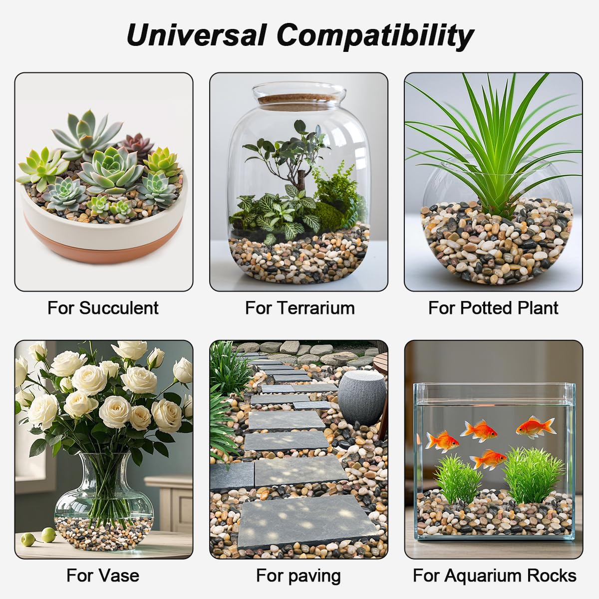 Virekm River Rocks perfect for succulents and terrariums.