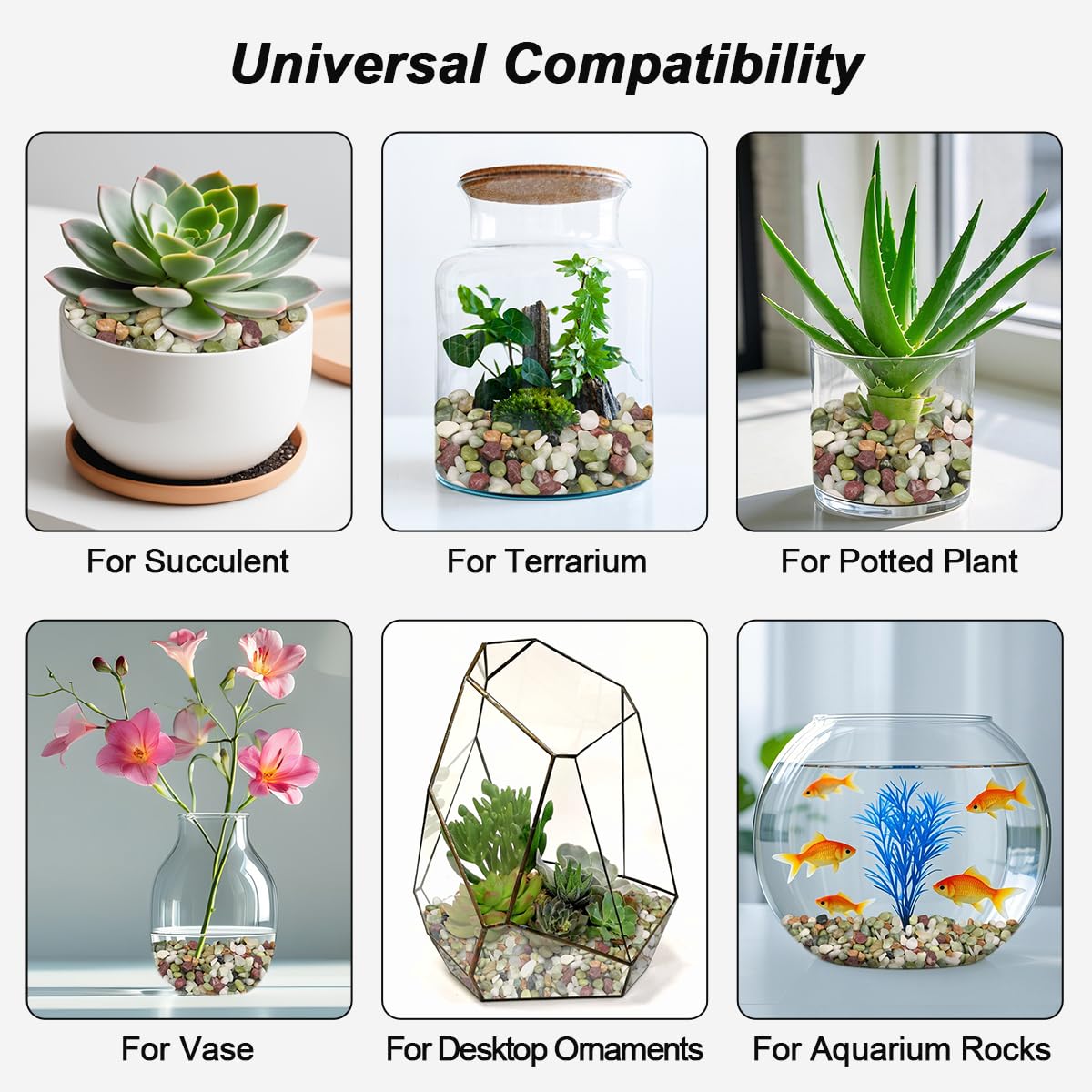 Virekm green pebble fillers for vases and decorative centrepieces.