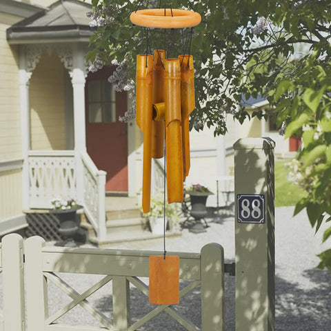 VIREKM wind chimes easy-to-hang with S-hook for patios.