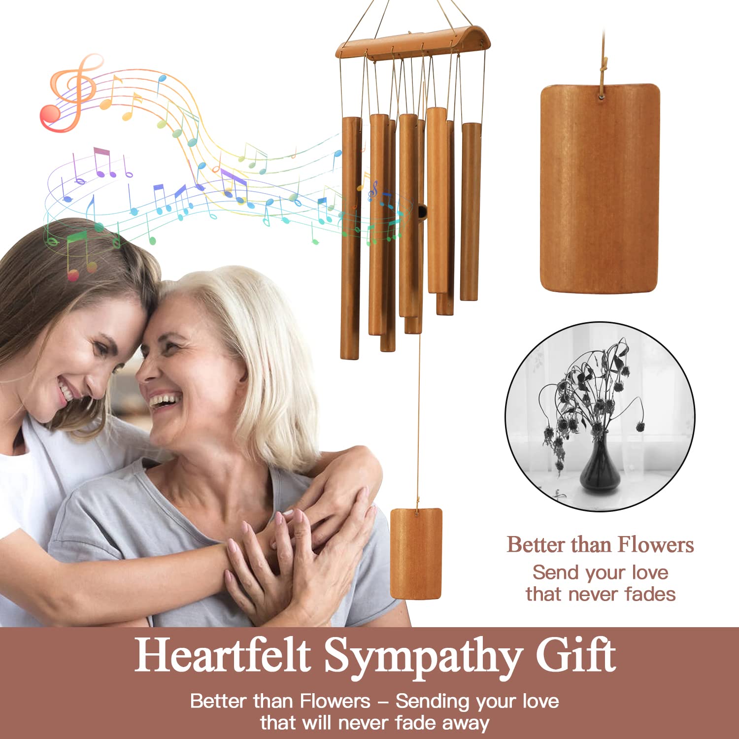 Virekm wind chimes suitable for indoor or outdoor décor.