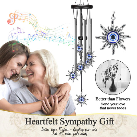 Virekm wind chime emits gentle tones that enhance garden ambience.