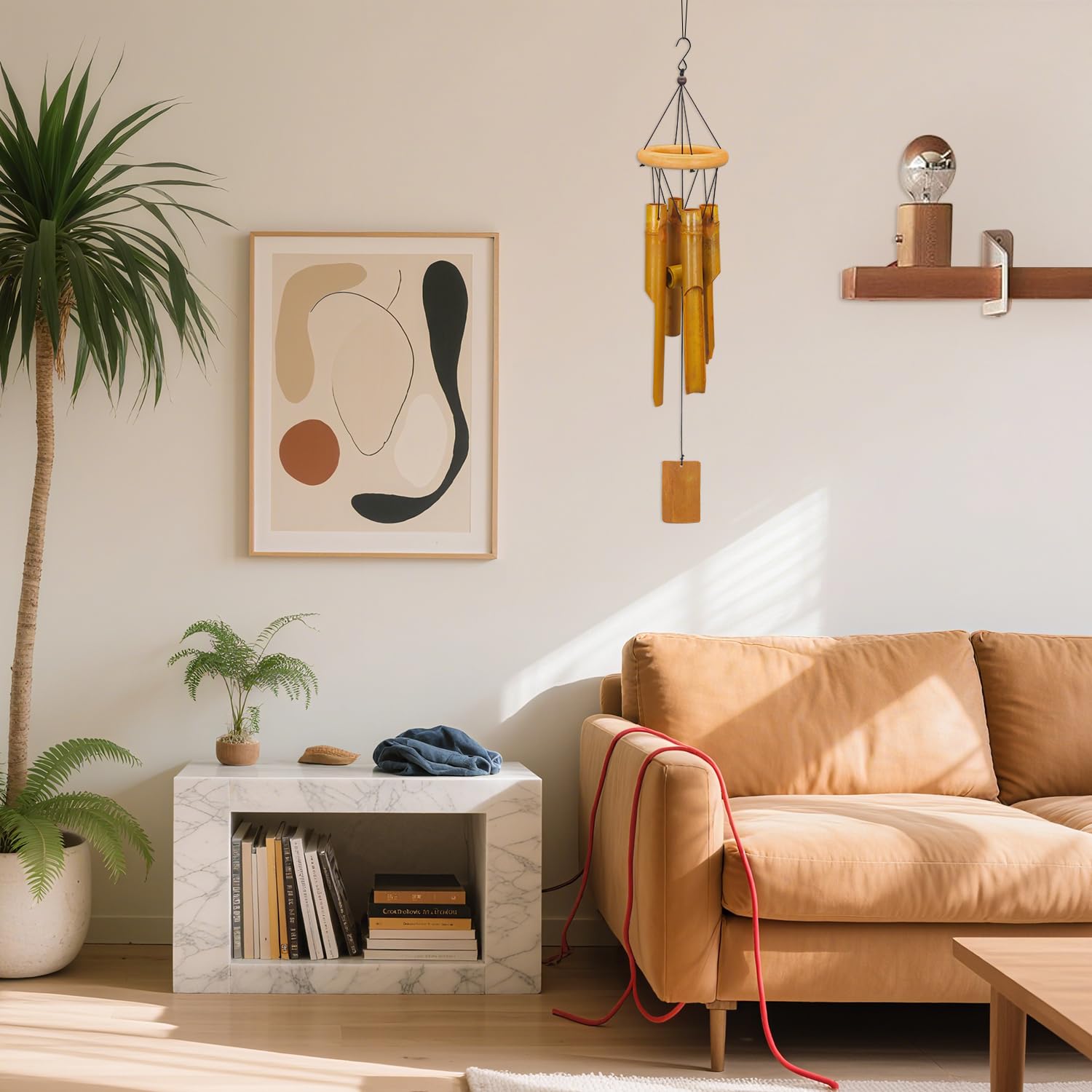 VIREKM wind chimes windcatcher design captures breeze with subtle chimes.