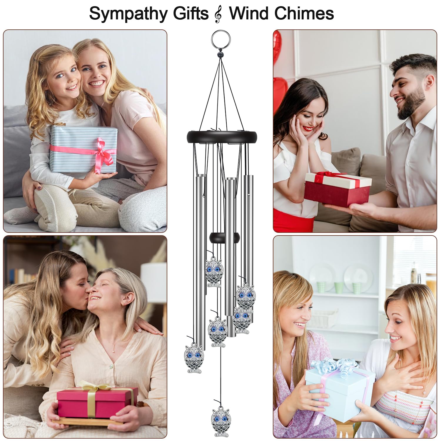 Virekm windchimes lawn art combines luck motif with soothing tones.