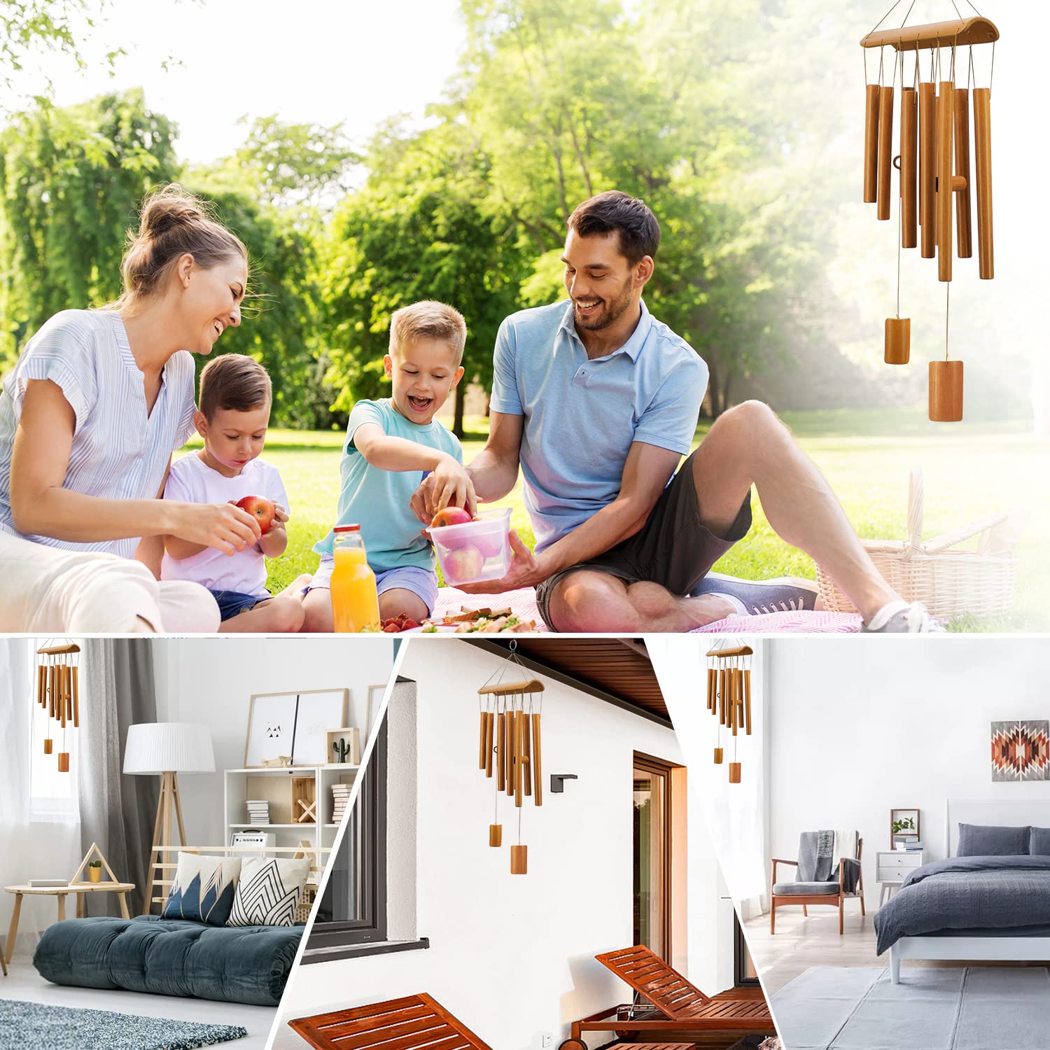 Virekm windchimes outdoors gift-ready packaging for gifting occasions.
