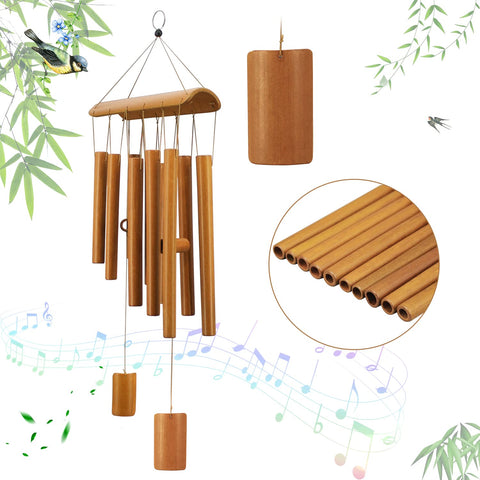 Virekm windchimes outdoors windcatcher guiding notes in breeze.