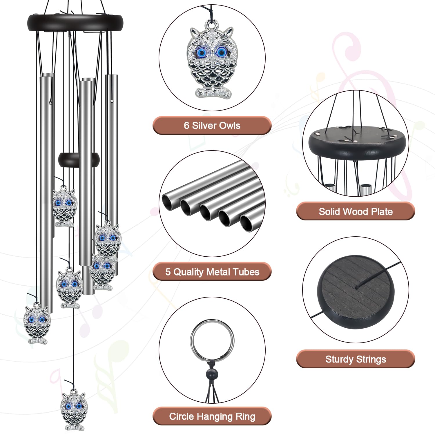 Virekm windchimes for walls hang easily, enhancing entryways with visual elegance.