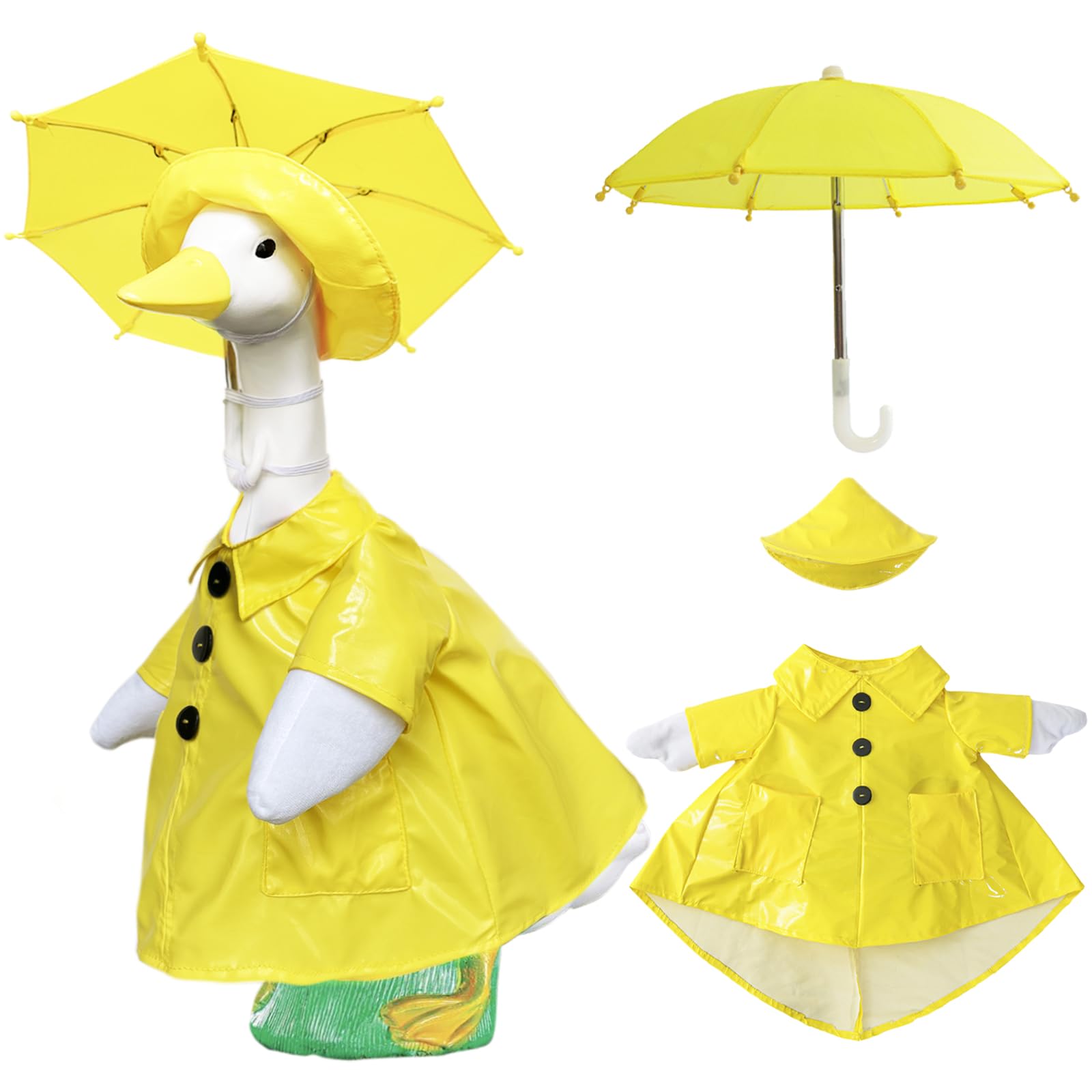VireoSpire 23-inch goose statue wearing a vibrant, weather-ready outfit.