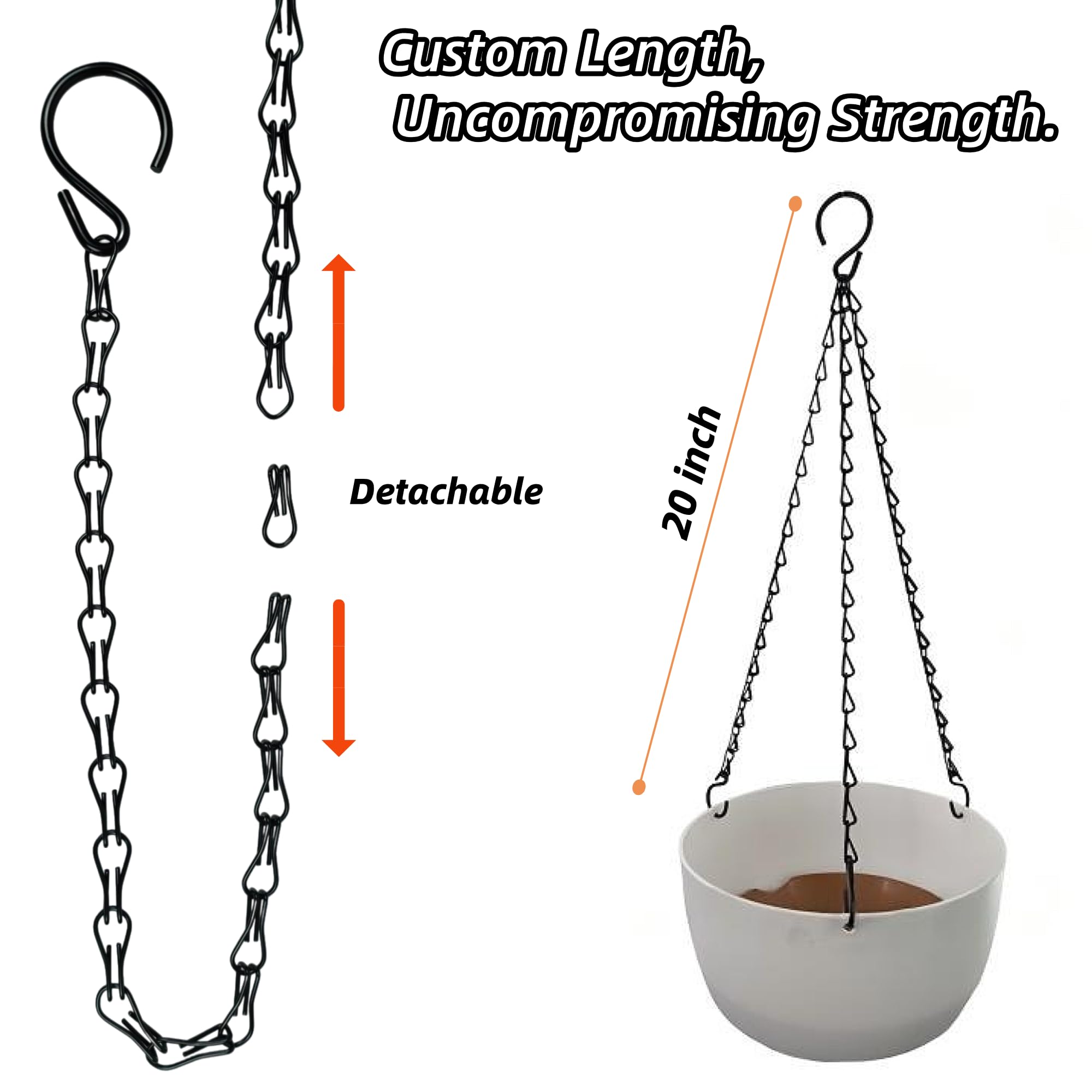 VIREYA plant hanger chain designed for planters and elevated displays