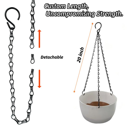VIREYA plant hanger chain designed for planters and elevated displays