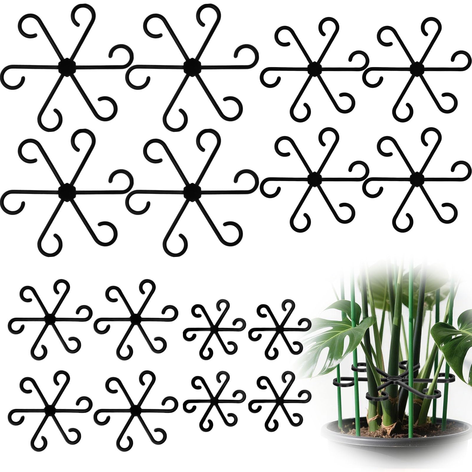 Virmoek plant stem support clip closeup for easy tool-free installation