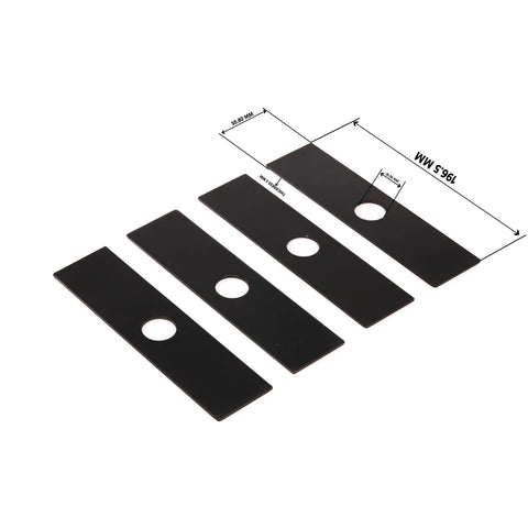VIRTIONZ edger blade in heat-treated steel for extended tool life.