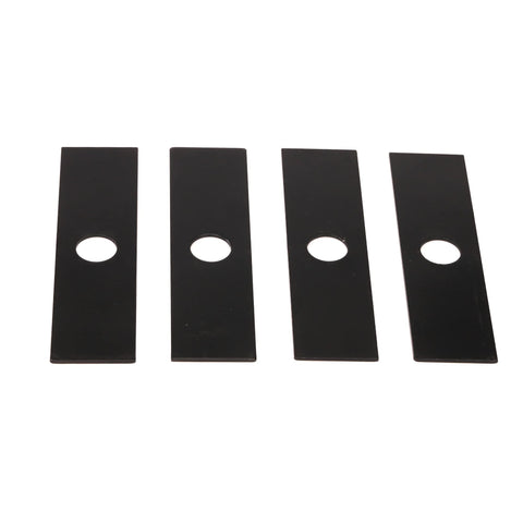 VIRTIONZ edger blade with weather-resistant black finish resisting rust.