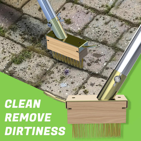 Viscogrip adjustable-handle weeding tools offer comfortable reach for wide patios.