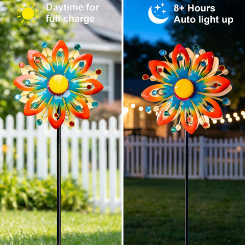 VISFLAIR color-changing LED crackle glass ball lights night garden