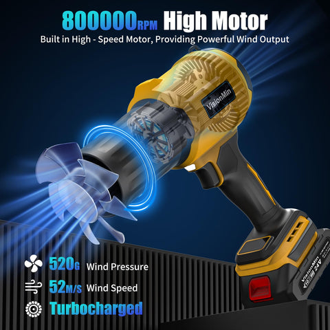 VisionMin wide 80mm nozzle for fast, broad airflow
