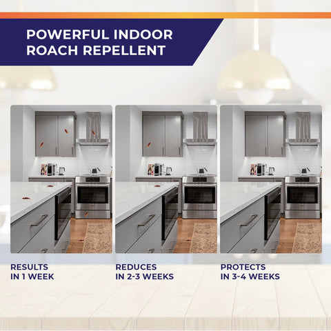 Visismile roach repellent long-lasting protection on treated surfaces.