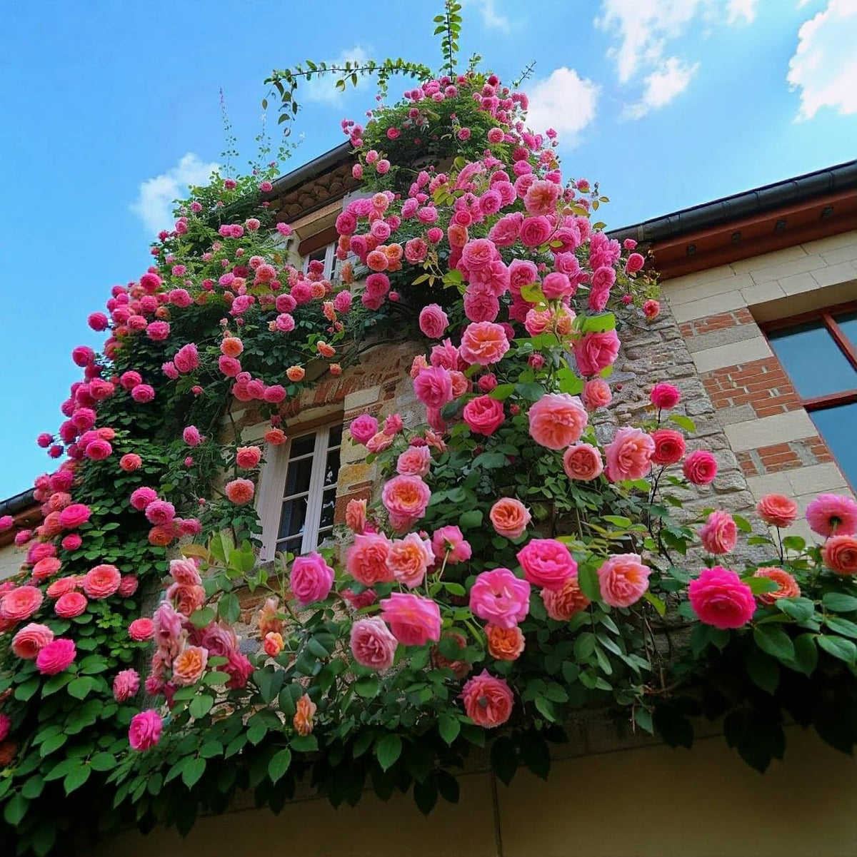 VISTATU pink climbing rose seeds pack ready for outdoor planting to color gardens