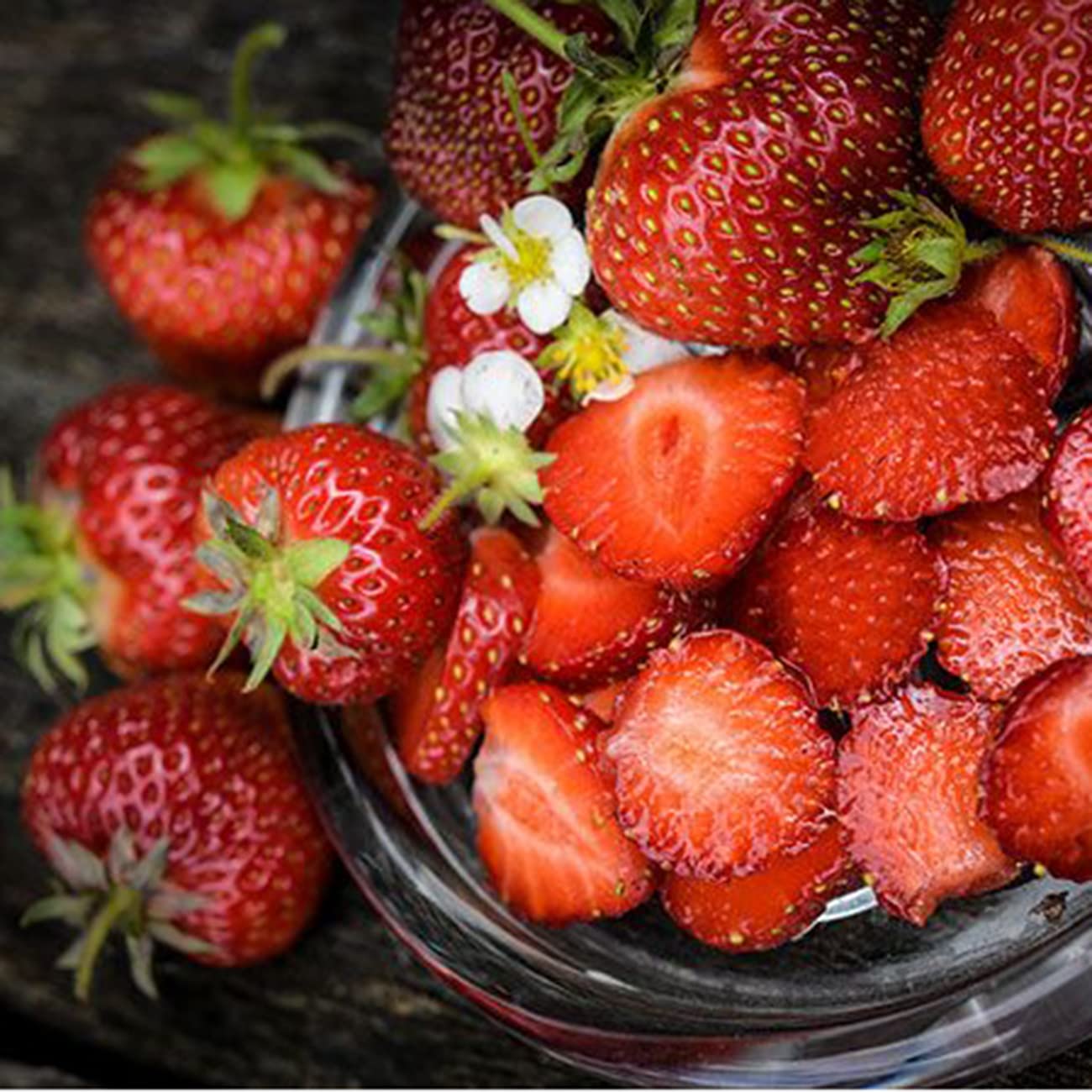 Bright red strawberry fruit ready to harvest from VISTATU seeds