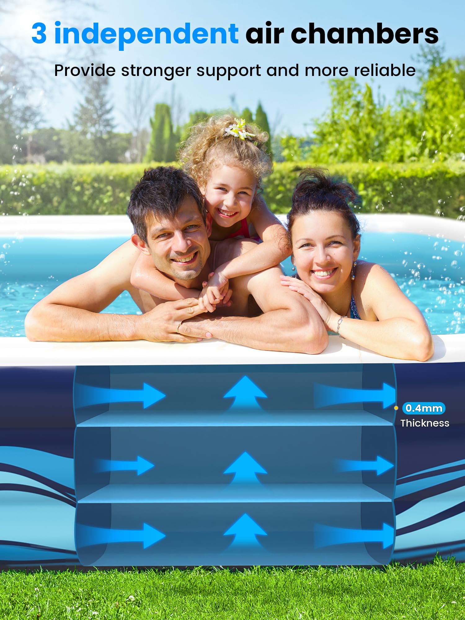 VISTOP pool drainage system for quick, eco-friendly water release.