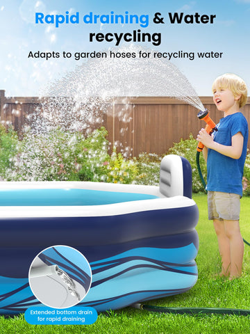 VISTOP pool features three air chambers enhancing stability.