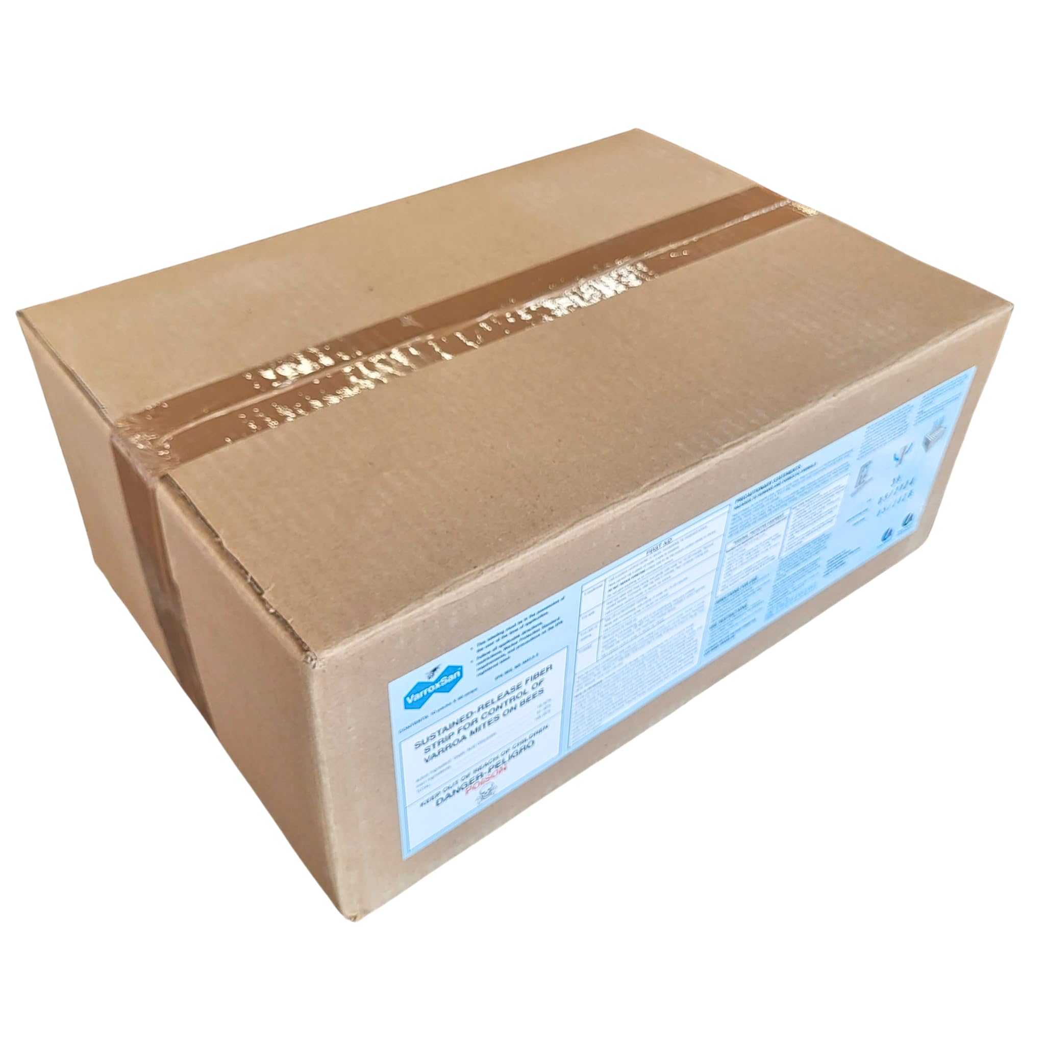 Packaging label showing 60-strip option for mid-size hives.