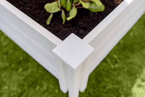 Vita Classic bed with herbs showcases raised design reducing soil disruption