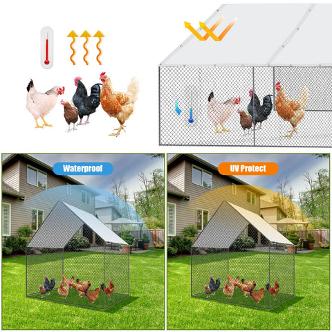VitalCozy cover is cuttable and adjustable for different coop shapes.