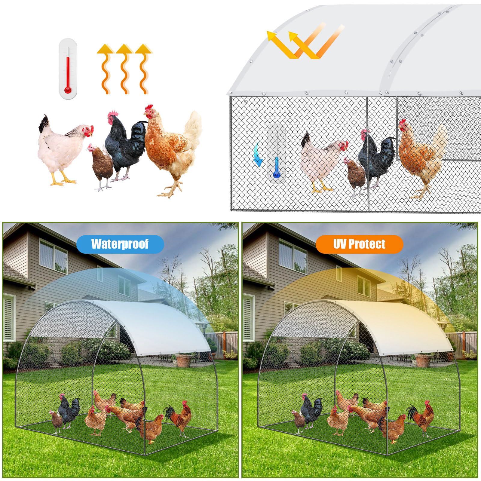 VitalCozy coop cover with predrilled holes for easy installation