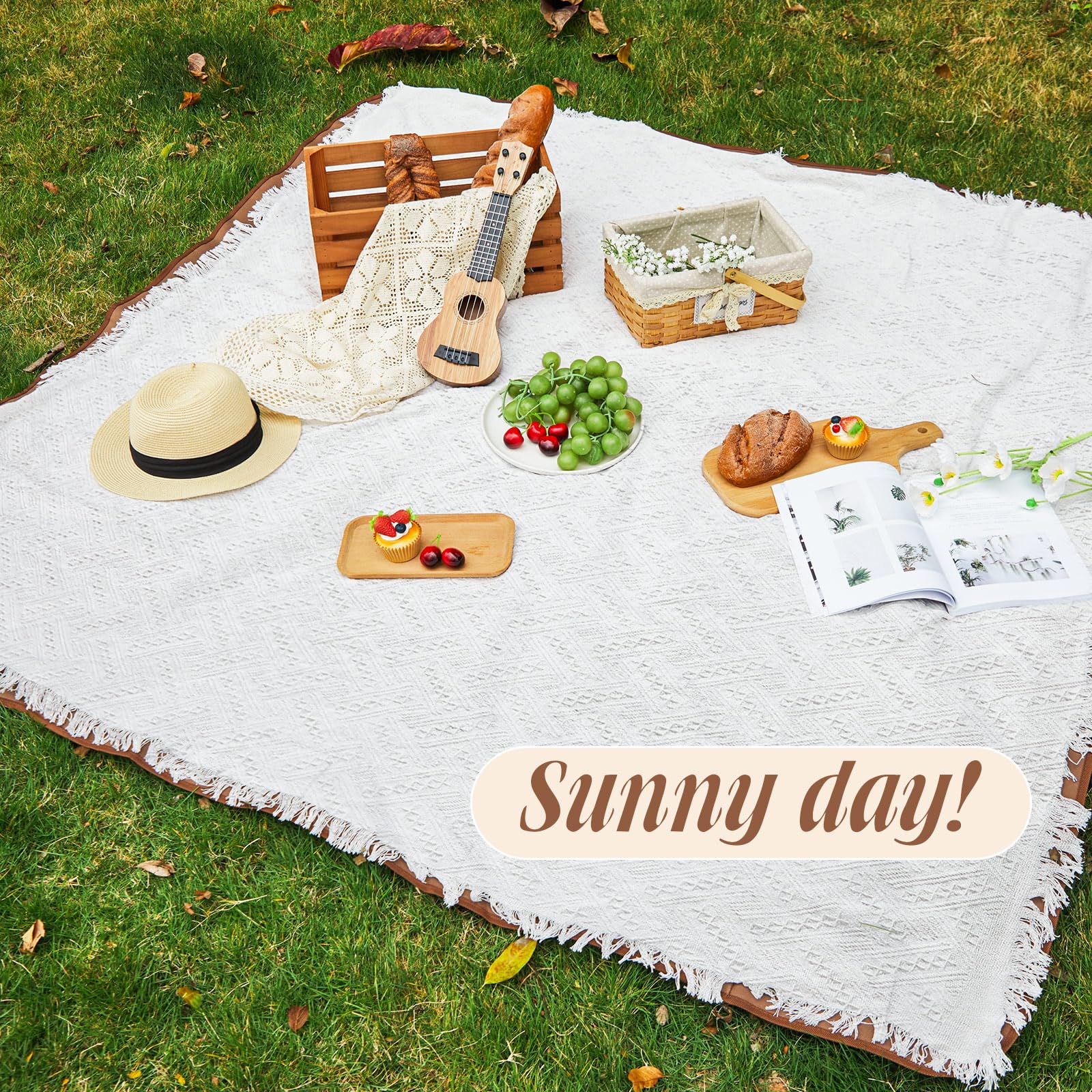 VitalCozy large 71x71 inch blanket fits groups for outdoor fun.