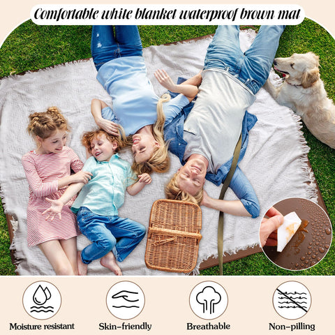 VitalCozy waterproof bottom protects against damp grass and beach sand.