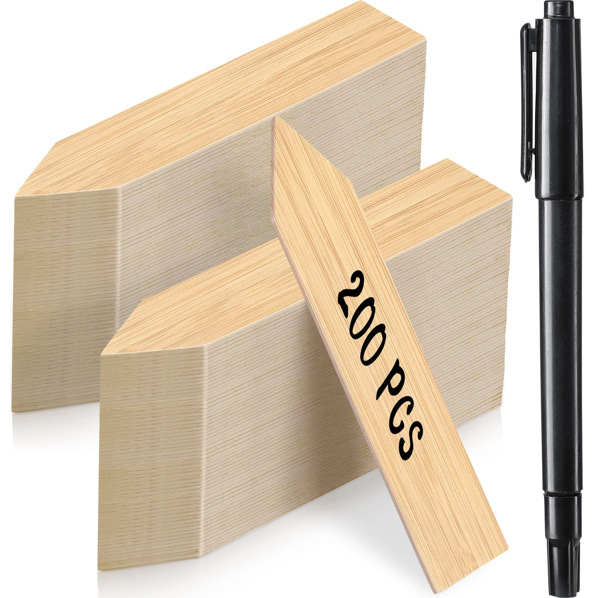 VITEVER plant labels with wood pattern provide durable garden tagging