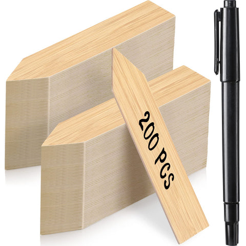 VITEVER plant labels with wood pattern provide durable garden tagging