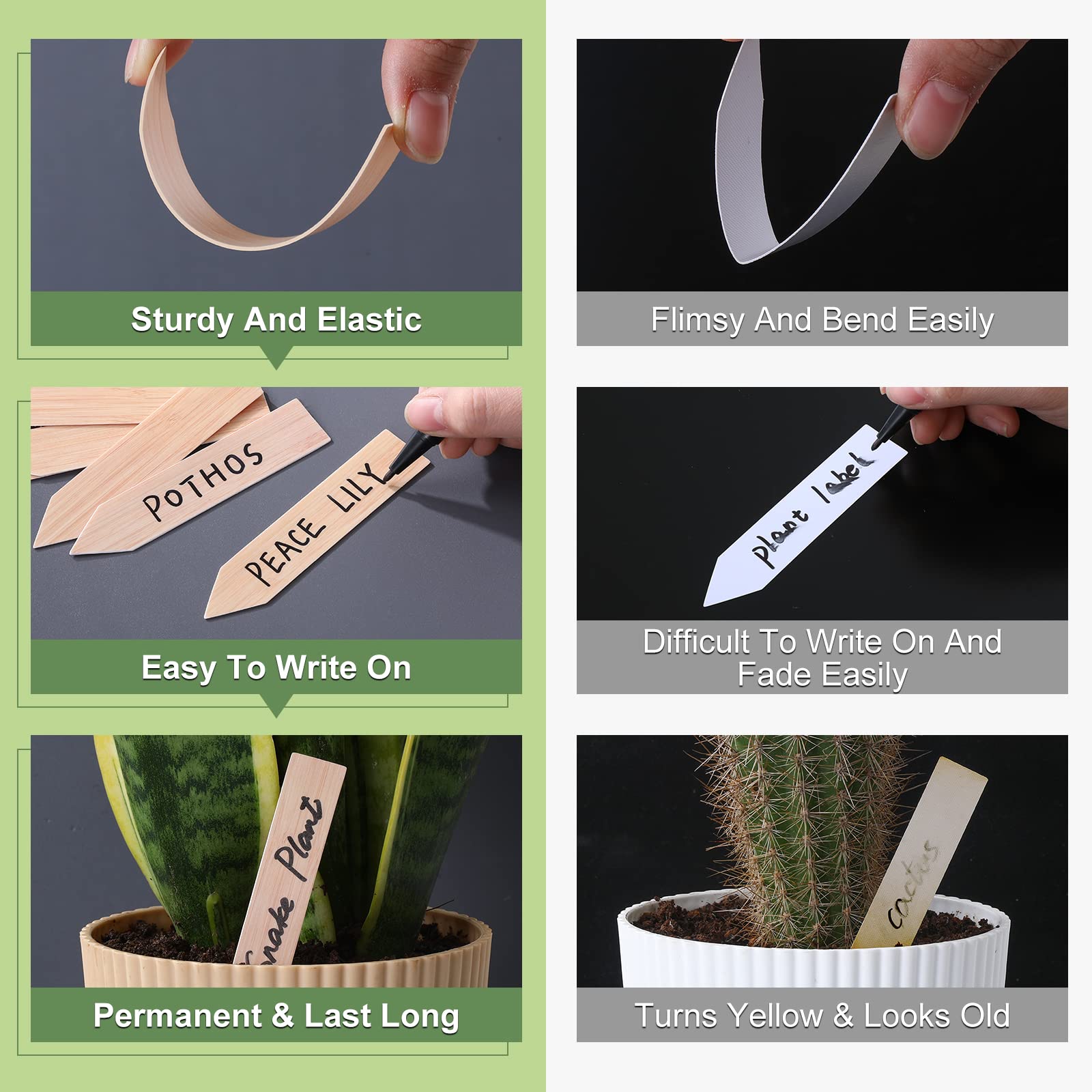 VITEVER plant tags 2x10cm easy to insert into soil