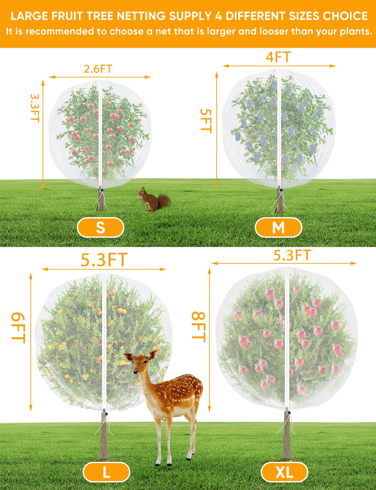 VITI healthy-growth netting maintains airflow and light for robust fruiting.
