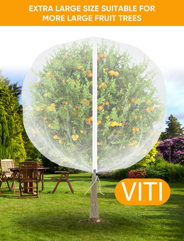 VITI one-year-warranty netting supports confident garden protection.